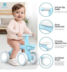 Umatoll Baby Balance Bike – 12–24 Months Toddler Bike with Basket