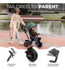 Kinderkraft Aveo Foldable Toddler Tricycle – 9 Months to 5 Years – Grey