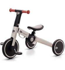 Kinderkraft 4TRIKE Tricycle Bébé Évolutif 3-en-1 – Vélo Sans Pédales Pliable – Gris