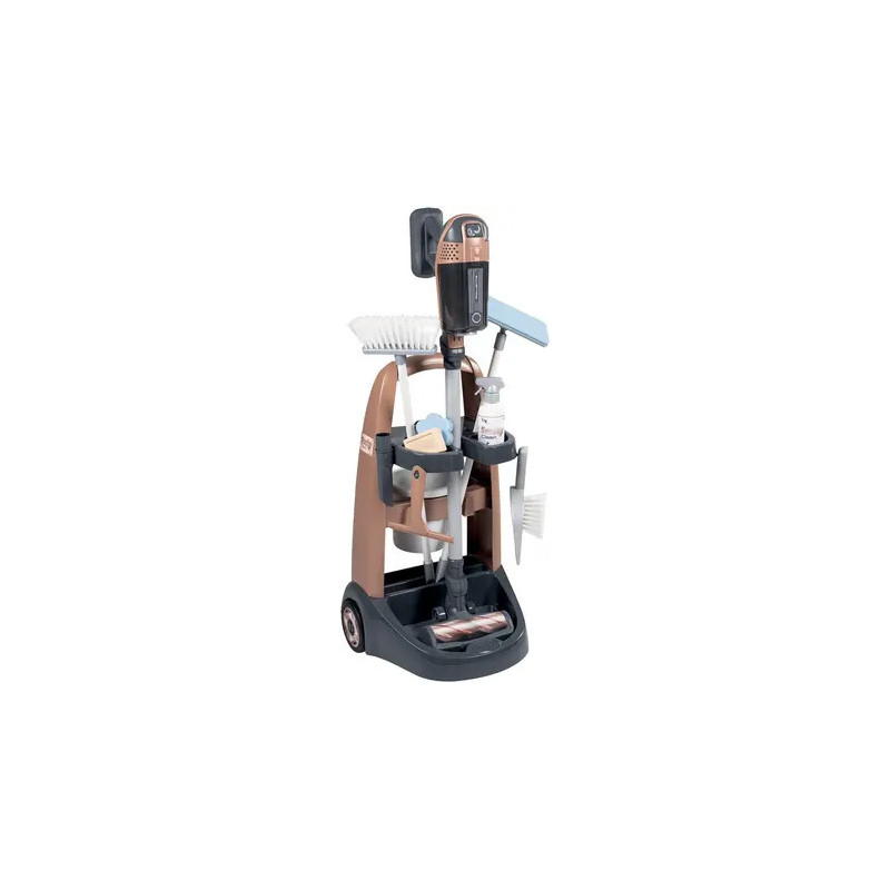 Rowenta – Carrito de Limpieza + Aspiradora de Juguete – Set de Limpieza Infantil con Accesorios – Desde 3 Años