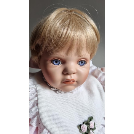 Bambola in porcellana 50 cm Das Puppen Kunstarchiv con certificato
