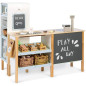 MUSTERKIND Magasin Cassia en bois blanc/naturel/menthe – Jeu de rôle pour enfants dès 3 ans
