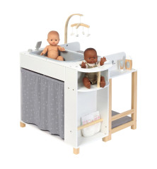 Maison de poupée Viola en bois blanc/naturel/gris