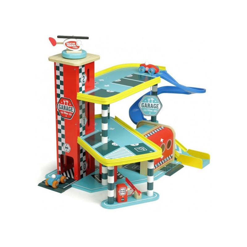Large Wooden Garage Vilacity VILAC 2310 – Kids Toy with Vehicles