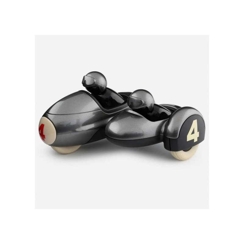 Playforever Grey Metal Sidecar – Designer Toy in ABS and Rubber