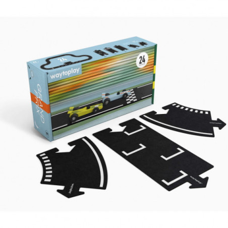 Set Circuito Gran Premio Waytoplay – 24 pezzi strade in gomma flessibile