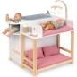 MUSTERKIND Maison de poupée Viola en bois blanc/naturel/vieux rose – Station de toilette complète dès 3 ans
