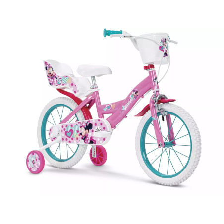 Bicicletta bambina Minnie Huffy 16 pollici – Con cestino e rotelle | Toimsa