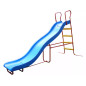 Toboggan 120x250x39 cm avec eau – Glissière enfant avec connexion tuyau d’arrosage