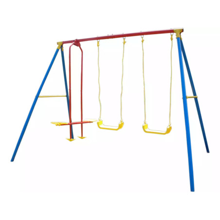 Kinder schommel 2 zitjes + duoschommel | Stevige metalen constructie