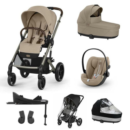 CYBEX Balios S Lux Trio Almond Beige – Kinderwagen met reiswieg en autostoel