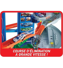 Hot Wheels Ultimate Garage met Robo-T-Rex – 91 cm racebaan met 2 auto's