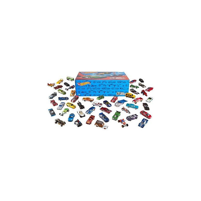 Hot Wheels 50 Auto Cadeauset – Mini Speelgoedauto’s voor Kinderen – Willekeurige Modellen – V6697