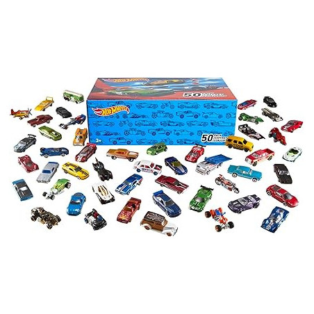 Hot Wheels Confezione 50 Auto – Mini auto giocattolo per bambini – Modelli casuali – V6697