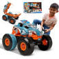 Hot Wheels Monster Trucks RC Rhinomite – Set Transformable 1/12 + Race Ace 1/64 – Lanzador – Juguete para niños 4+ – HPK27