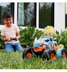 Hot Wheels RC Rhinomite – Monster Truck télécommandé transformable avec propulseur – HPK27