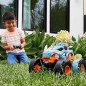 Hot Wheels Monster Trucks RC Rhinomite – Set Transformable 1/12 + Race Ace 1/64 – Lanzador – Juguete para niños 4+ – HPK27