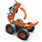 Hot Wheels Monster Trucks RC Rhinomite – Set Transformable 1/12 + Race Ace 1/64 – Lanzador – Juguete para niños 4+ – HPK27