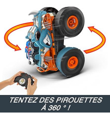 Hot Wheels RC Rhinomite – Monster Truck télécommandé transformable avec propulseur – HPK27