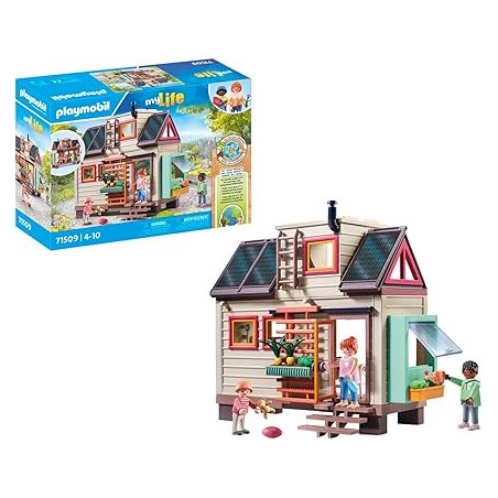 Playmobil Tiny House 71509 – Eco Tiny House Playset, 3 Figures, 80% Recycled Materials