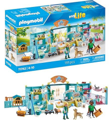 PLAYMOBIL 71742 Pet Hotel – My Life Animal Playset for Kids 4+